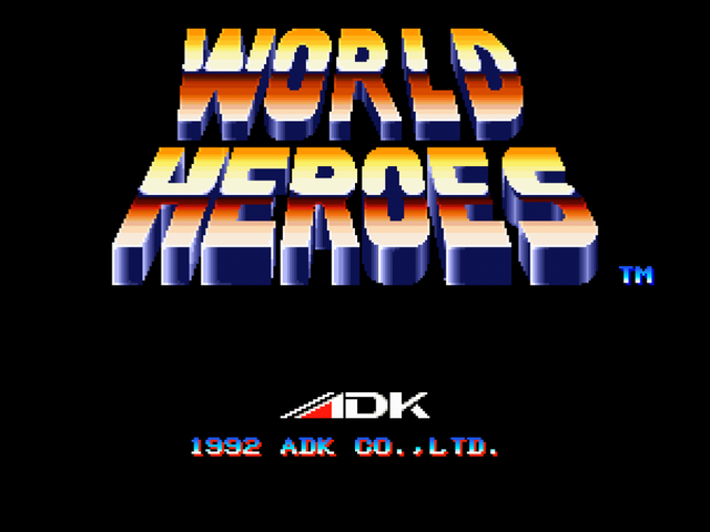 World Heroes title screen for Neo Geo CD
